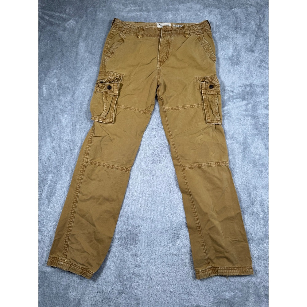 VTG Abercrombie & Fitch Cargo Pants Mens 30x32 Brown Classic Fit Y2K Paratrooper
